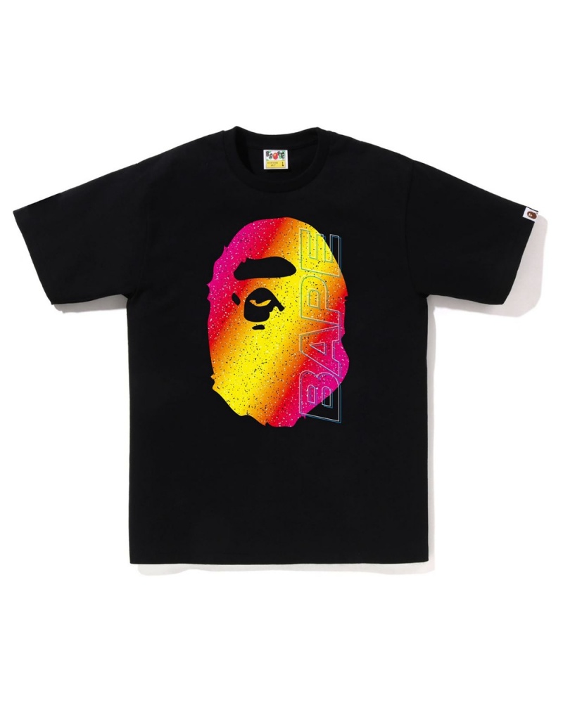 T Shirts Bape Electro Neon Noir Homme | OCI-93852359